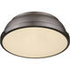 Yep Duncan 2 Light 14 inch Rubbed Bronze Flush Mount Ceiling Light, Damp