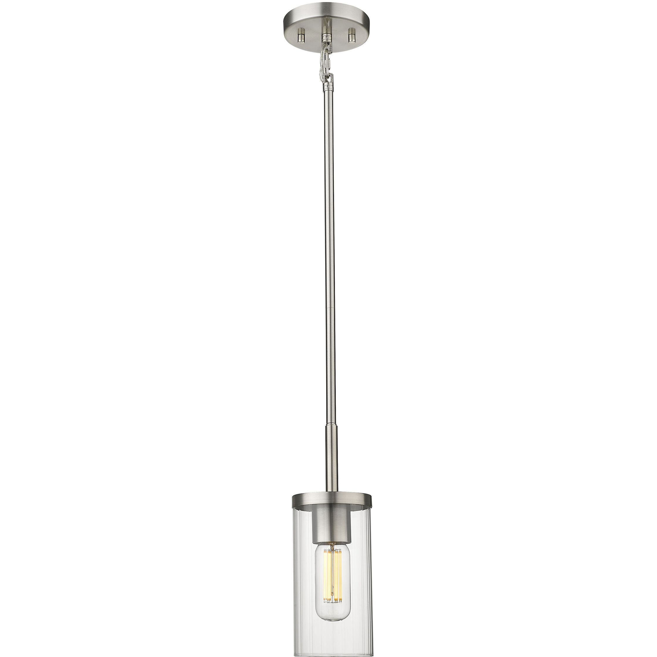 Winslett Pendant Ceiling Light in Pewter, Damp
