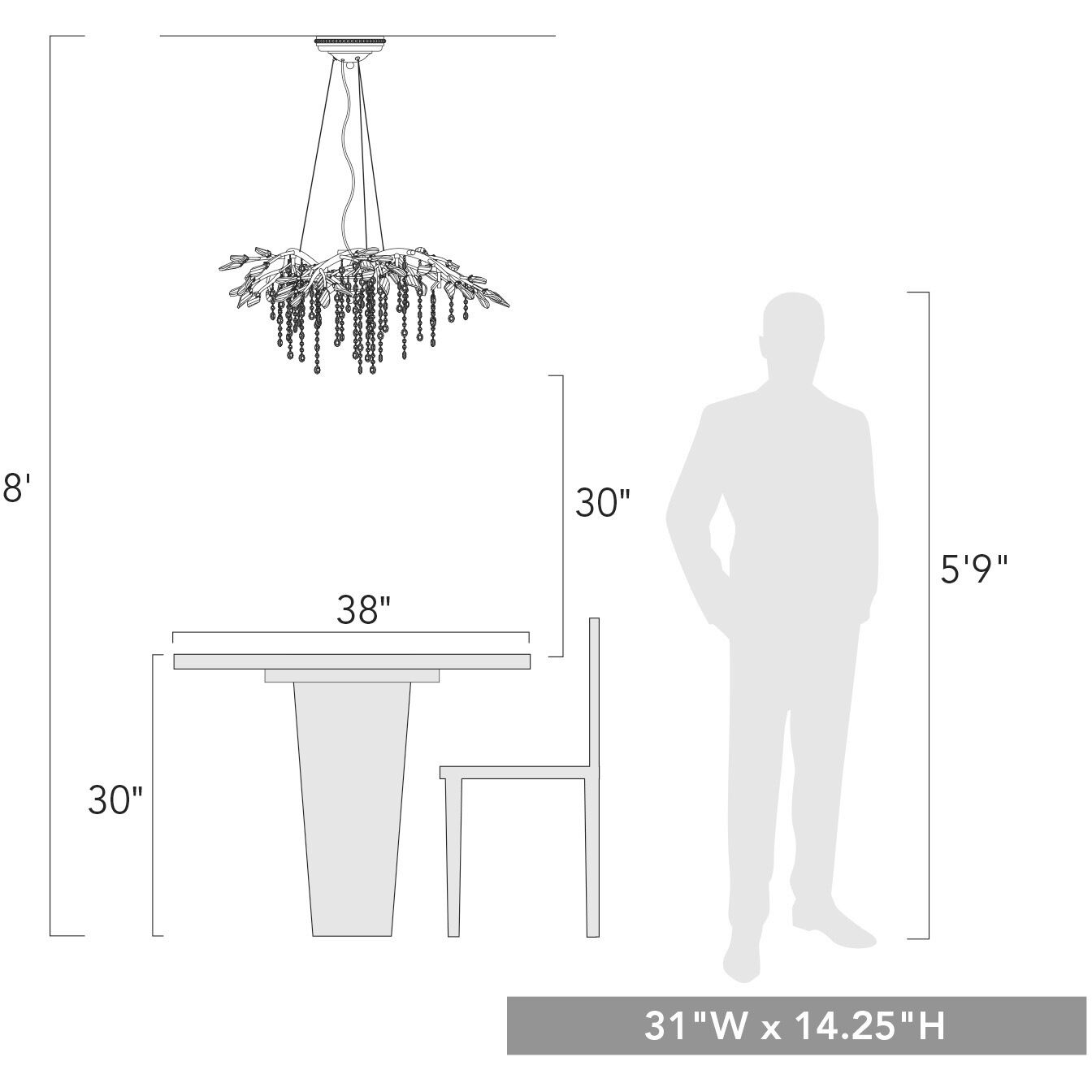 Autumn Twilight 6 Light 31 inch Mystic Gold Chandelier Ceiling Light, Large