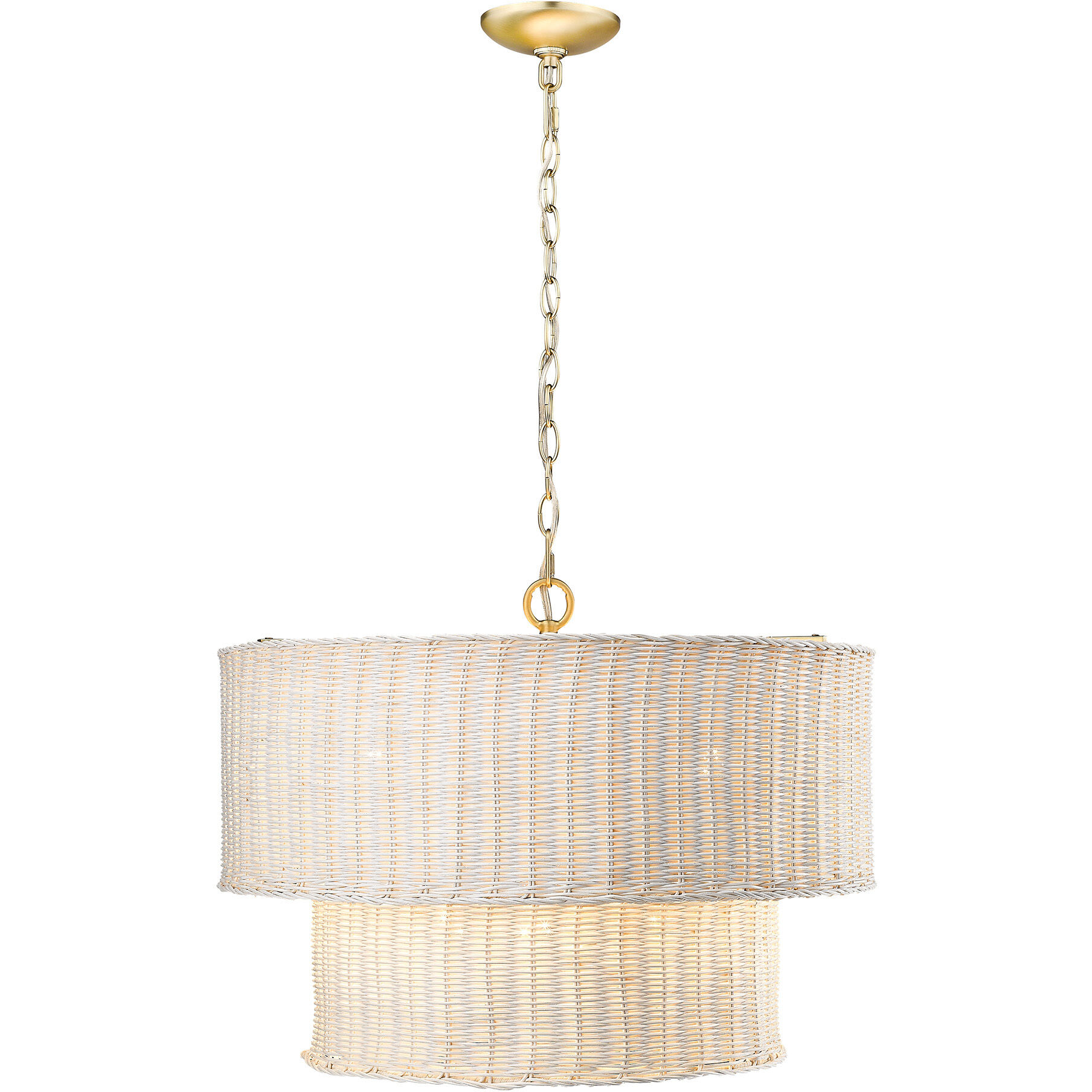 Erma 6 Light 22.38 inch Brushed Champagne Brass Chandelier Ceiling Light