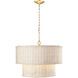 Erma 6 Light 22.38 inch Brushed Champagne Brass Chandelier Ceiling Light