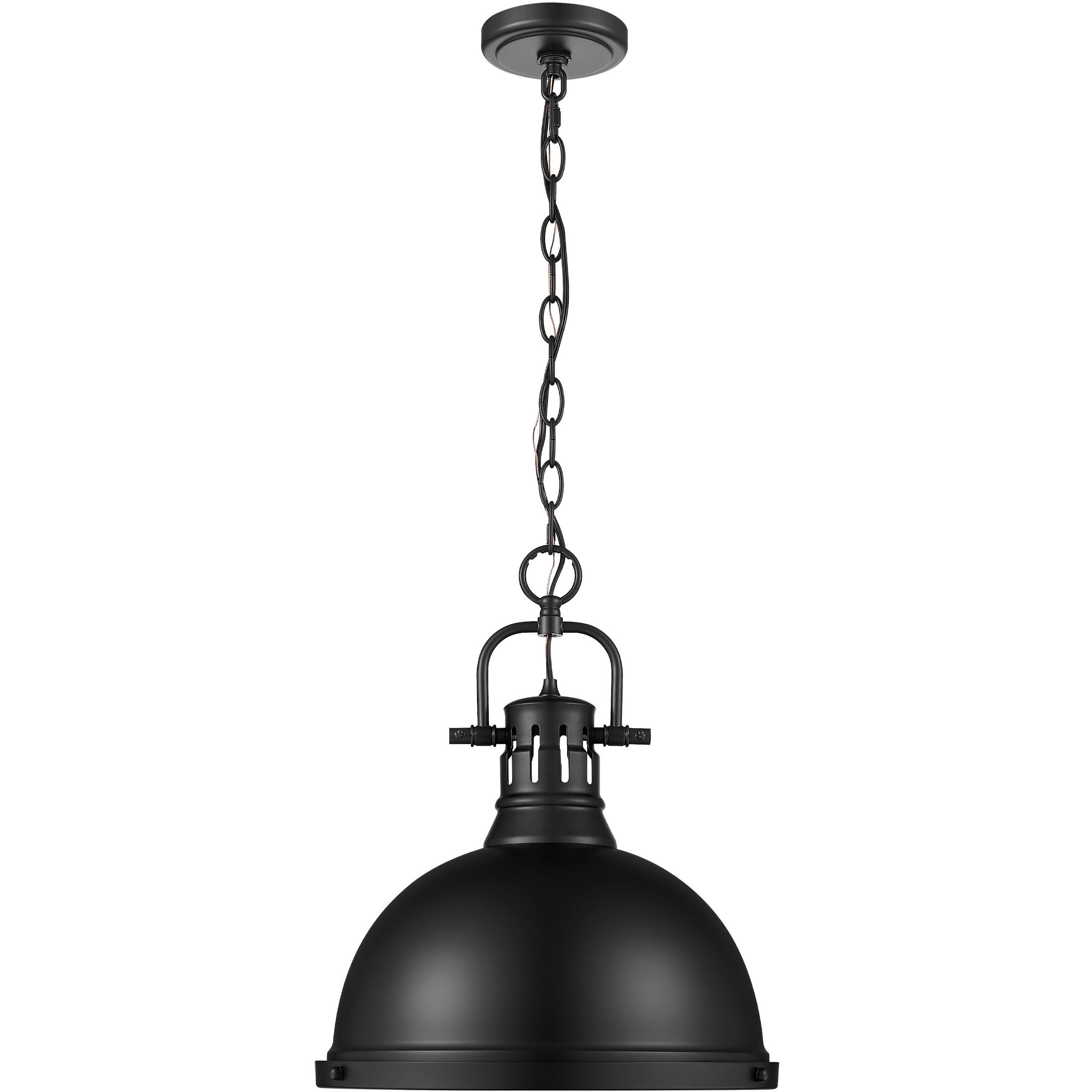 Yep Duncan Pendant Ceiling Light in Matte Black, Large