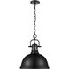 Yep Duncan Pendant Ceiling Light in Matte Black, Large