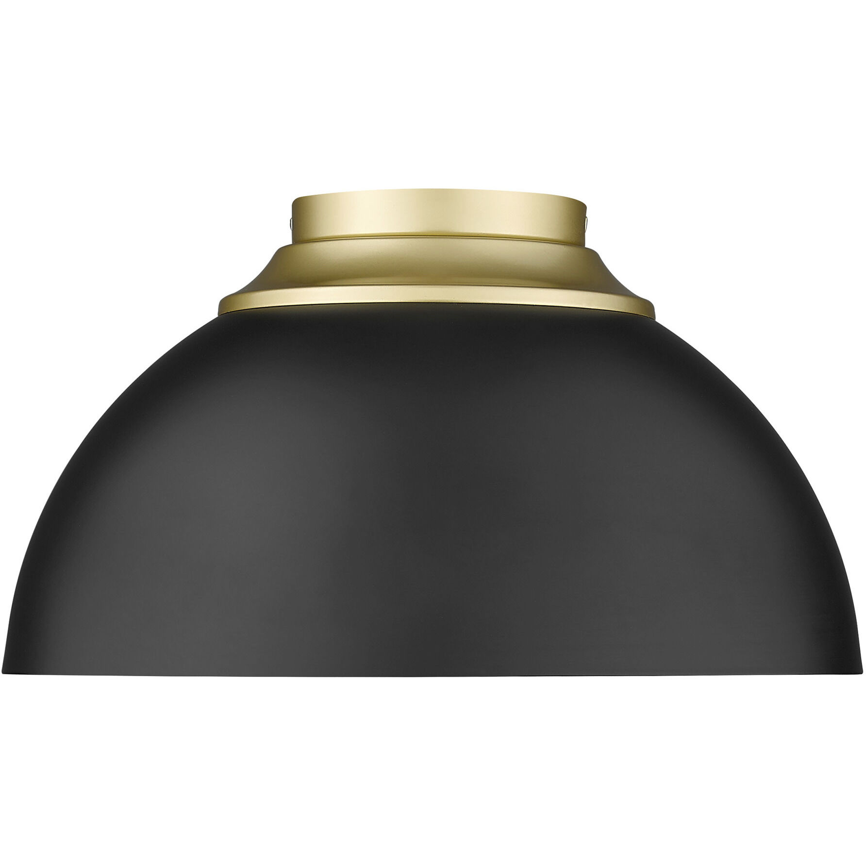 Yep Zoey 3 Light 13.75 inch Olympic Gold Flush Mount Ceiling Light in Matte Black