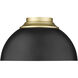 Yep Zoey 3 Light 13.75 inch Olympic Gold Flush Mount Ceiling Light in Matte Black