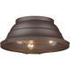 Bartlett 3 Light 7.75 inch Textured Bronze Outdoor Ceiling