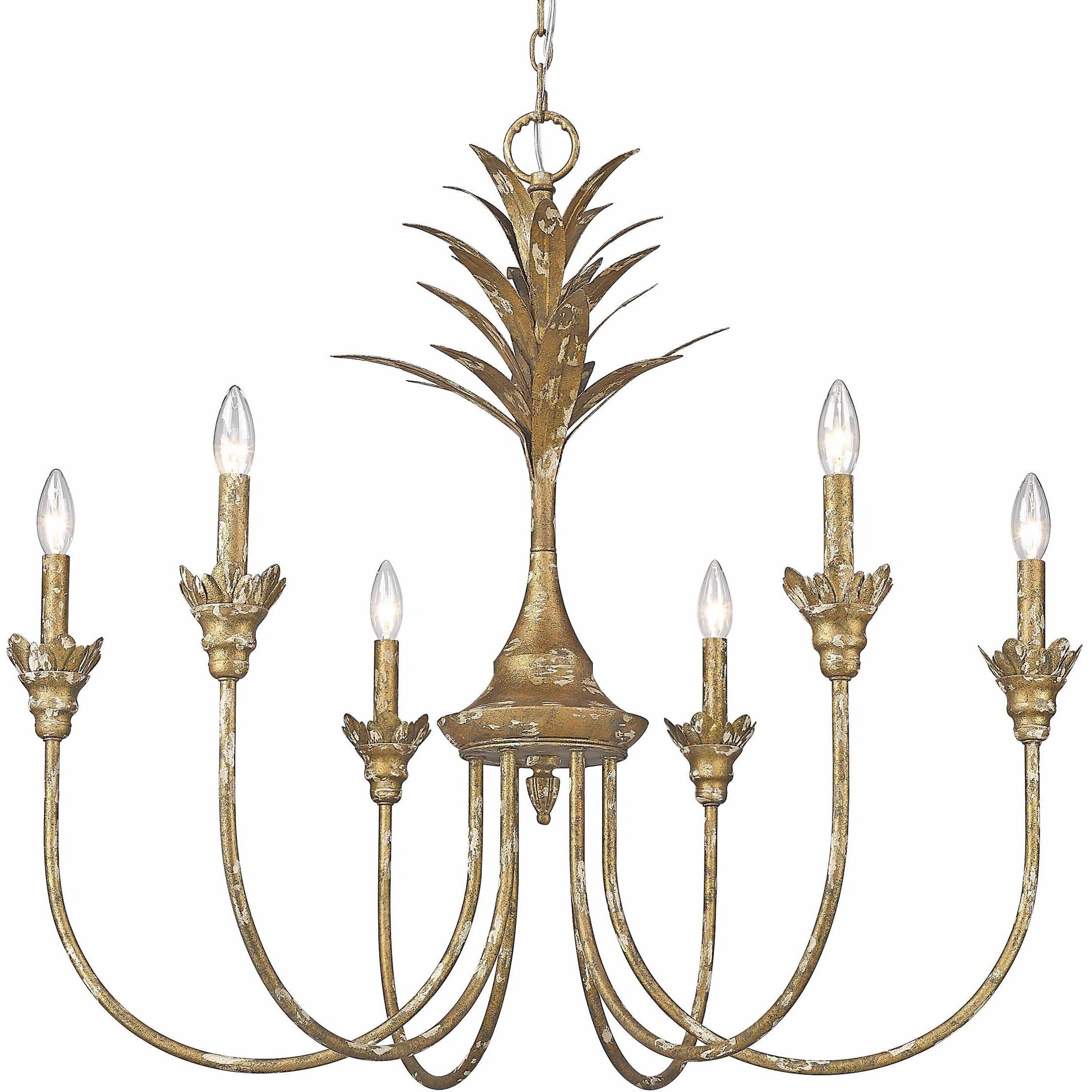 Lillianne 33.75 inch 60.00 watt Heirloom Gold Chandelier Ceiling Light