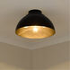 Zoey 3 Light 14 inch Matte Black Flush Mount Ceiling Light
