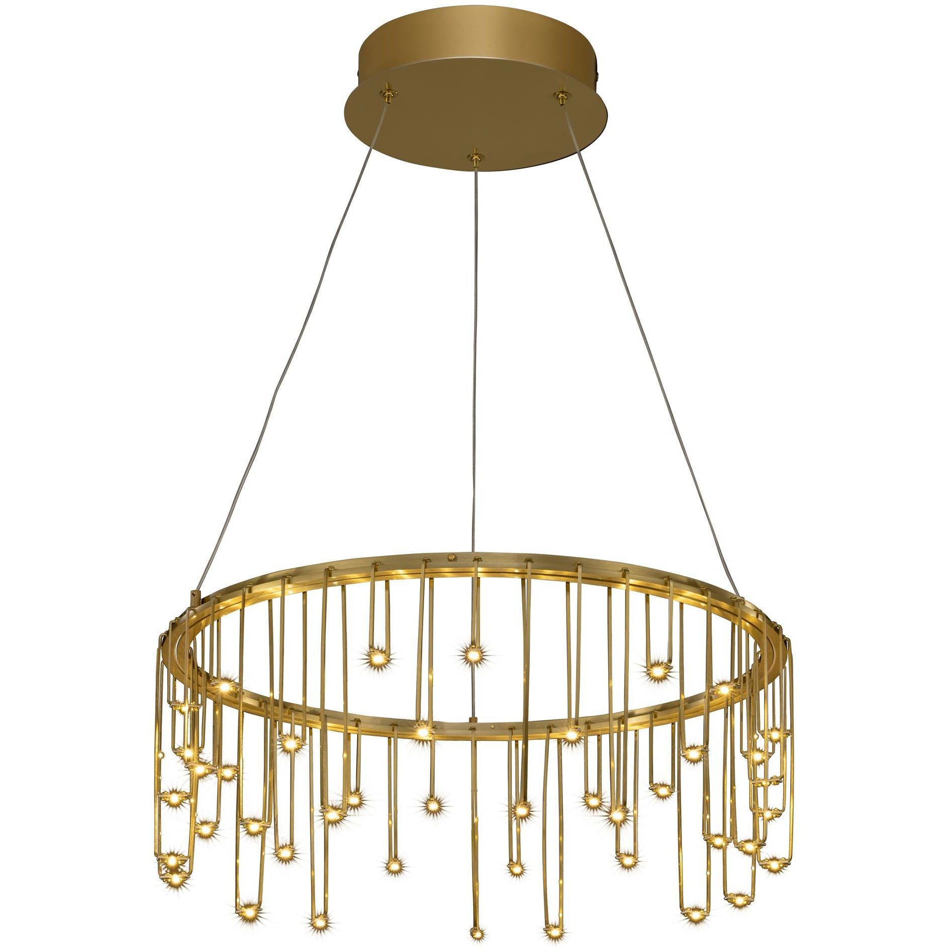 Lucerna 13.75 inch 15.12 watt Stainless Steel Gold Chandelier Ceiling Light