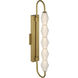 Geode 5 Light 31.75 inch Satin Brushed Gold Outdoor Wall Light