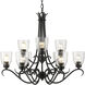 Parrish 30.5 inch 60.00 watt Matte Black Chandelier Ceiling Light, Large