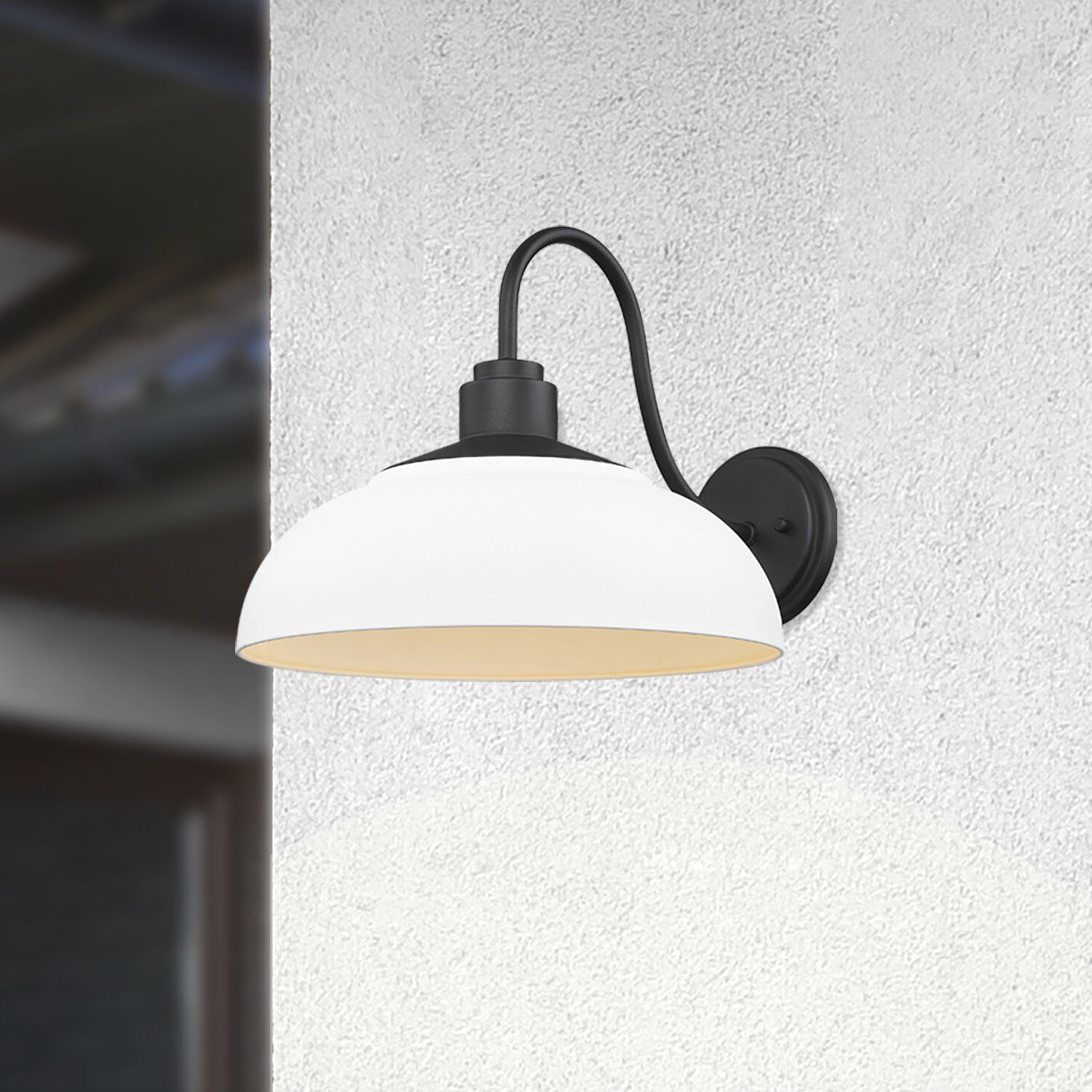 Yep Levitt 1 Light 17.88 inch Natural Black Outdoor Wall in Natural White