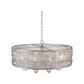Joia 8 Light 34 inch Peruvian Silver Chandelier Ceiling Light, Large
