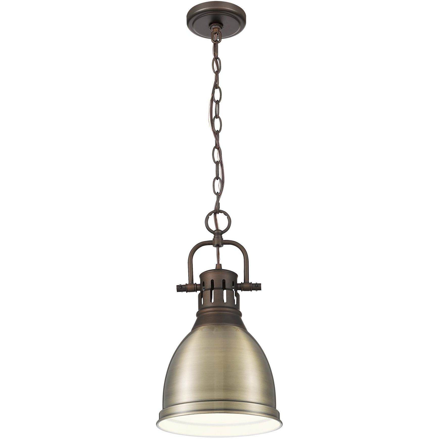 Yep Duncan 1 Light 8.88 inch Rubbed Bronze Pendant Ceiling Light in Aged Brass
