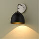 Zoey 1 Light 6 inch Pewter Wall Sconce Wall Light in Matte Black