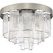 Ciara 3 Light 13 inch Peruvian Silver Flush Mount Ceiling Light