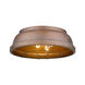 Bartlett 2 Light 14 inch Copper Patina Flush Mount Ceiling Light, Damp