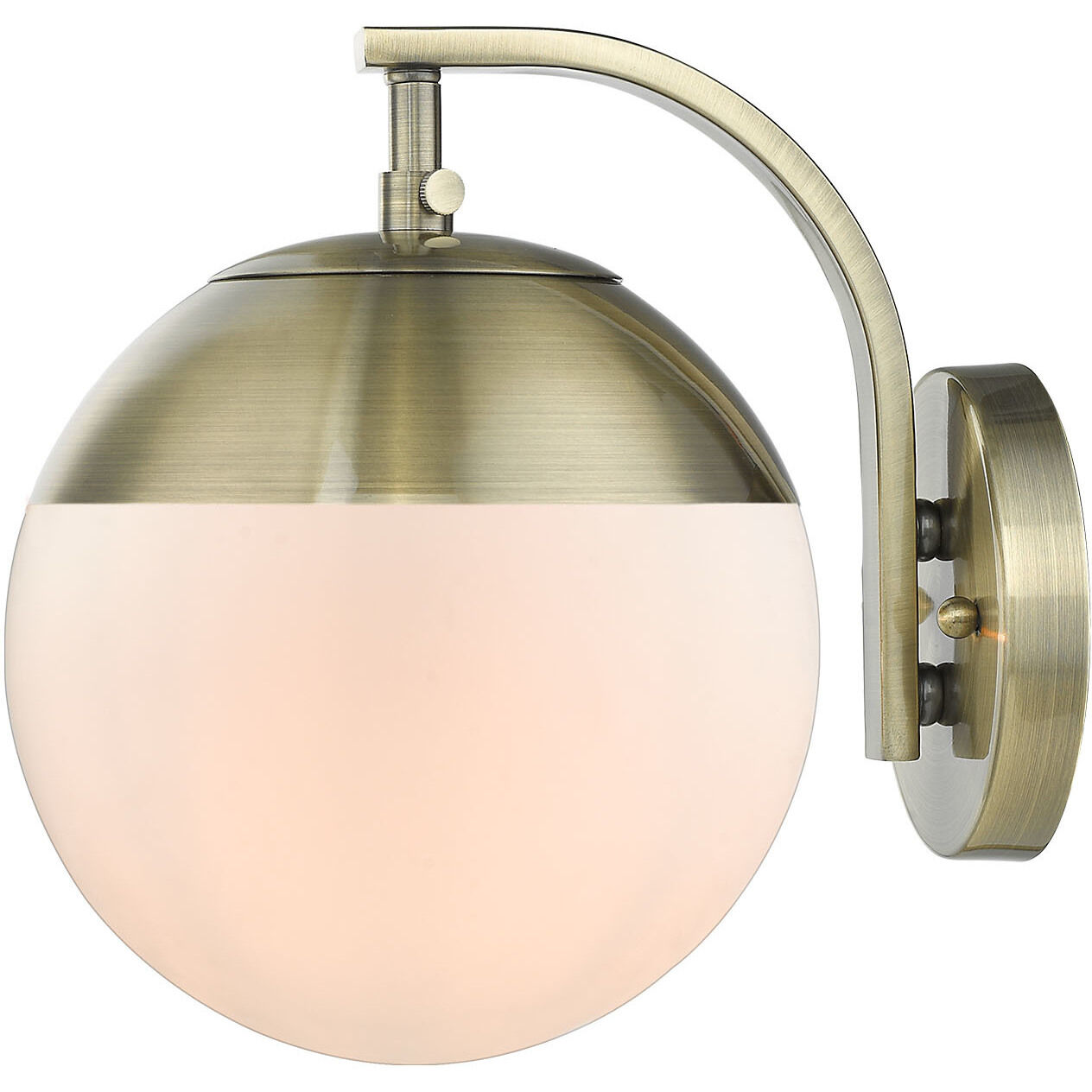 Dixon 1 Light 7.75 inch Aged Brass Wall Sconce Wall Light, Damp