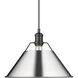 Yep Orwell 1 Light 14 inch Matte Black Pendant Ceiling Light in Chrome, Large
