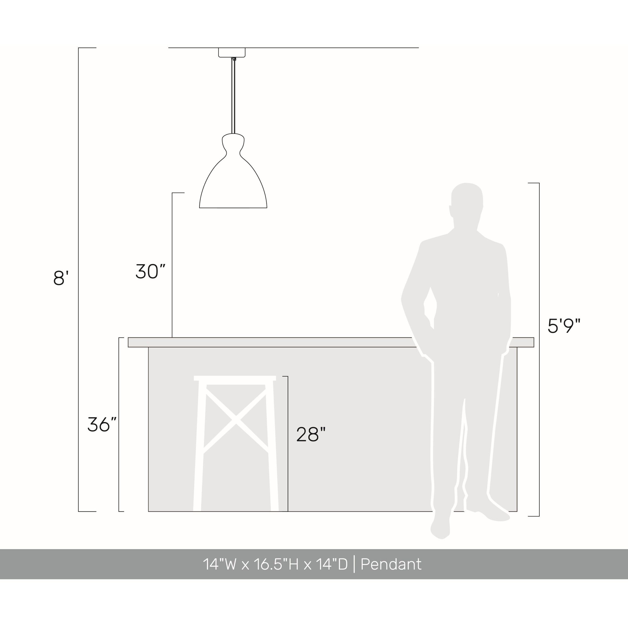 Aethera Pendant Ceiling Light in Grey Cement