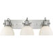 Yep Hines Vanity Wall Light in Pewter, Opal Glass