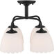 Dorinda 4 Light 18 inch Matte Black Semi-Flush Mount Ceiling Light
