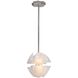 Glacier LED 13.75 inch Polished Nickel Pendant Ceiling Light