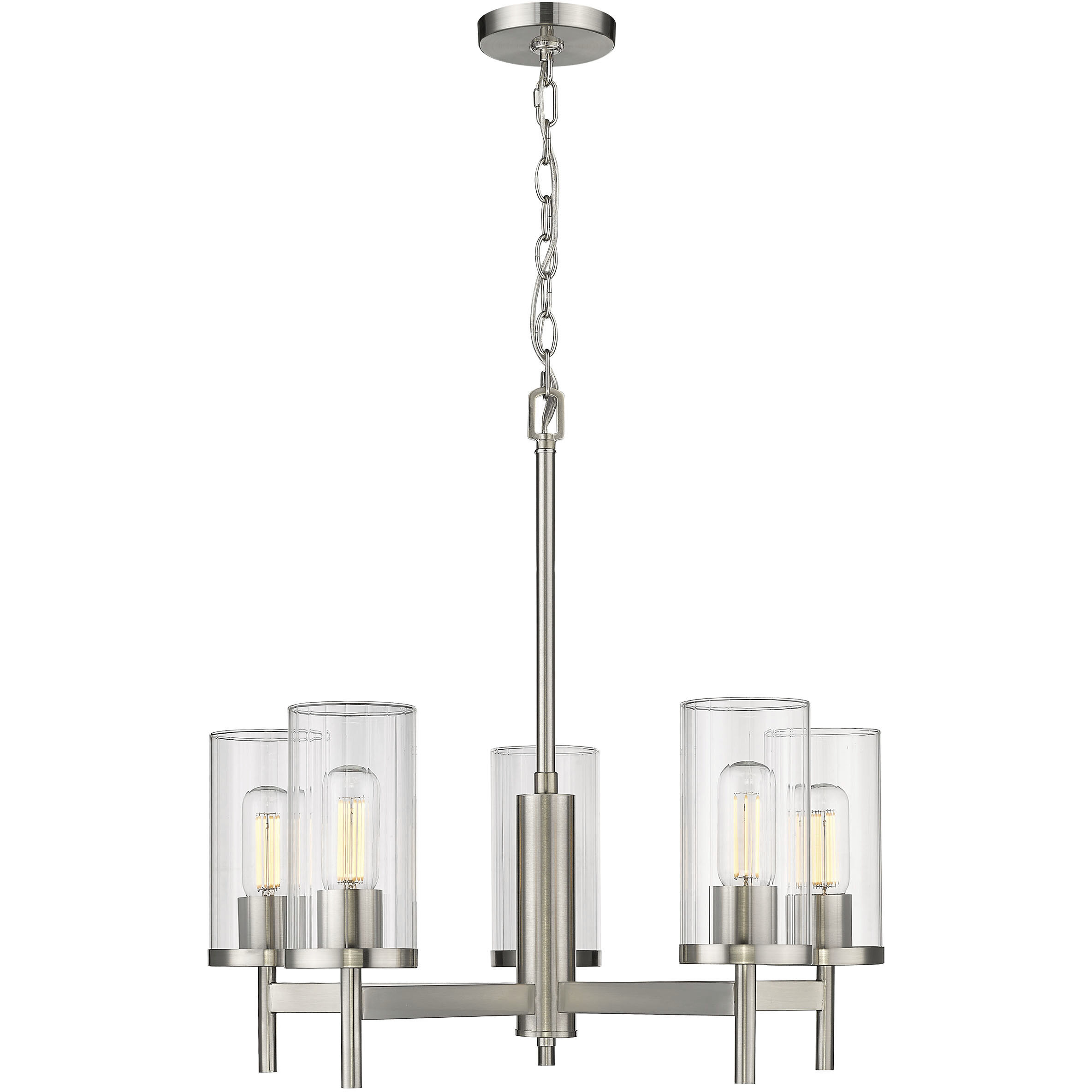 Winslett 5 Light 23.75 inch Pewter Chandelier Ceiling Light