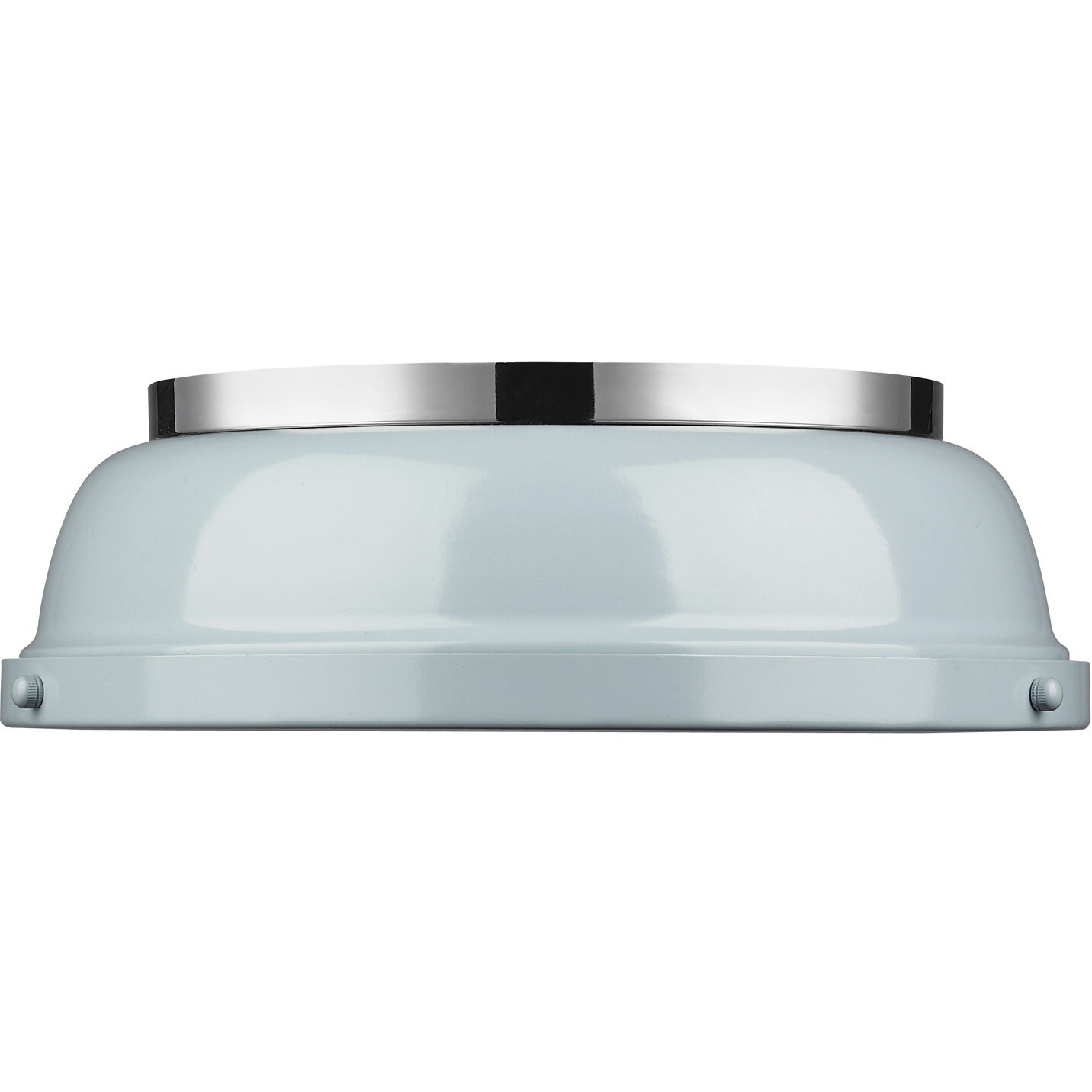 Yep Duncan 2 Light 14 inch Chrome Flush Mount Ceiling Light in Seafoam, Damp
