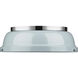 Yep Duncan 2 Light 14 inch Chrome Flush Mount Ceiling Light in Seafoam, Damp