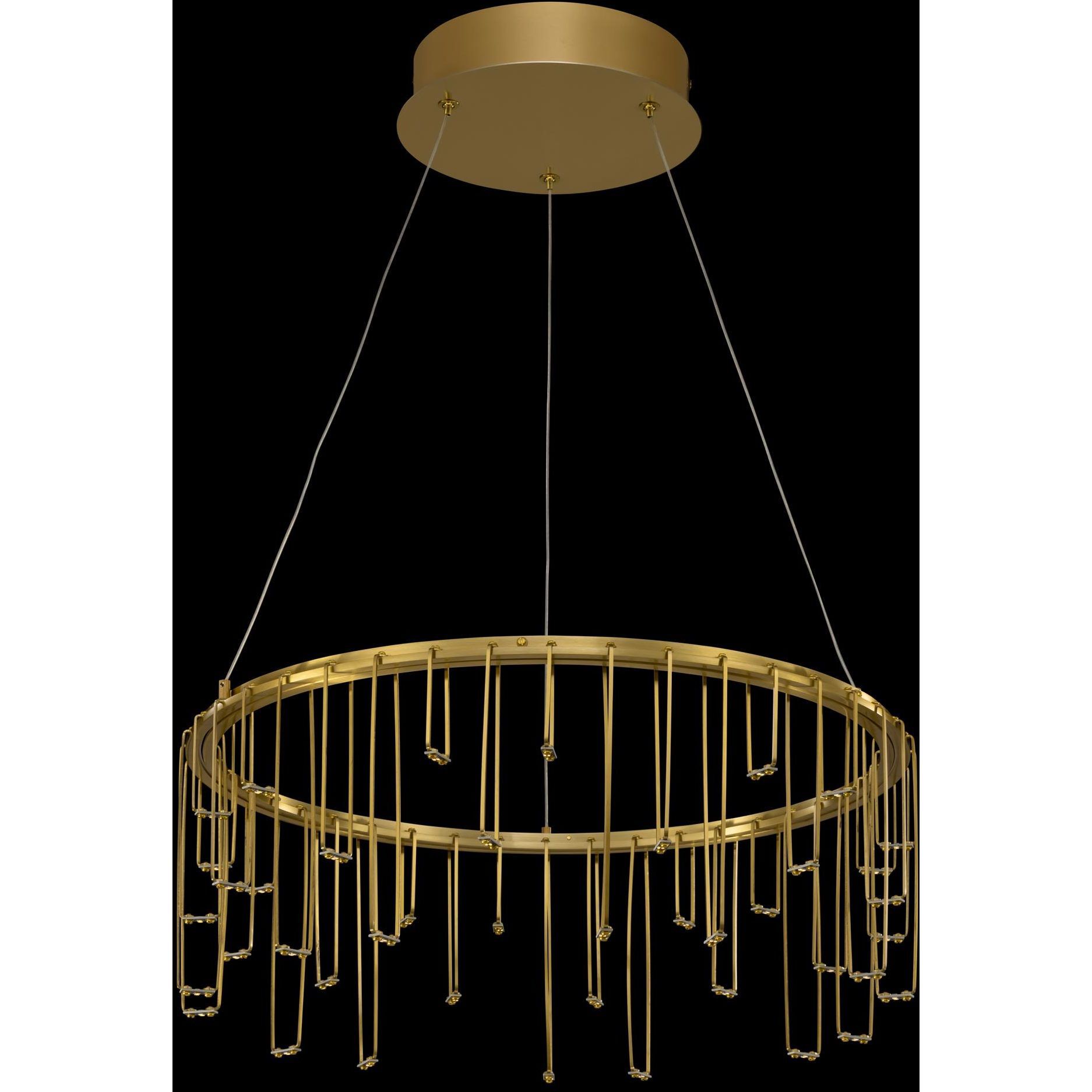 Lucerna 13.75 inch 15.12 watt Stainless Steel Gold Chandelier Ceiling Light
