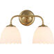 Dorinda 2 Light 16.25 inch Brushed Champagne Bronze Vanity Light Wall Light