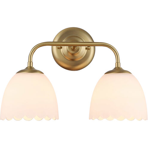 Dorinda 2 Light 16.25 inch Brushed Champagne Bronze Vanity Light Wall Light