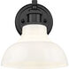 Carver 1 Light 8.75 inch Matte Black Bath Vanity Light Wall Light