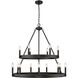 Alastair 32 inch 60.00 watt Matte Black Chandelier Ceiling Light