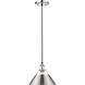 Orwell 1 Light 10 inch Chrome Pendant Ceiling Light in Pewter, Medium