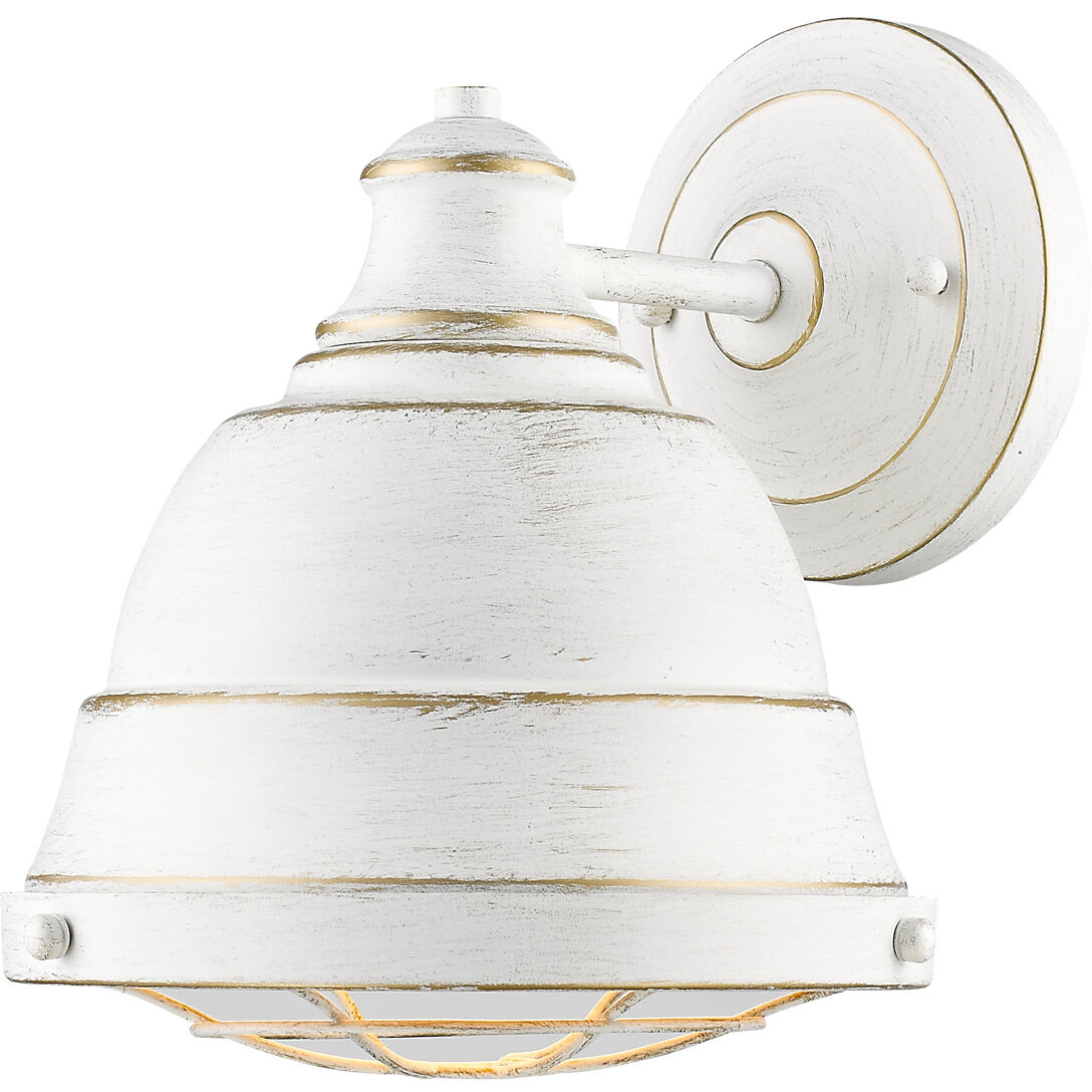 Bartlett 1 Light 9.25 inch French White Wall Sconce Wall Light, Damp