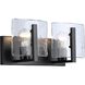 Aenon 2 Light 14.25 inch Matte Black Vanity Light Wall Light