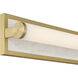 Yep Stratum 1 Light 25.25 inch Brushed Champagne Brass with Jazz White Marble Vanity Light Wall Light