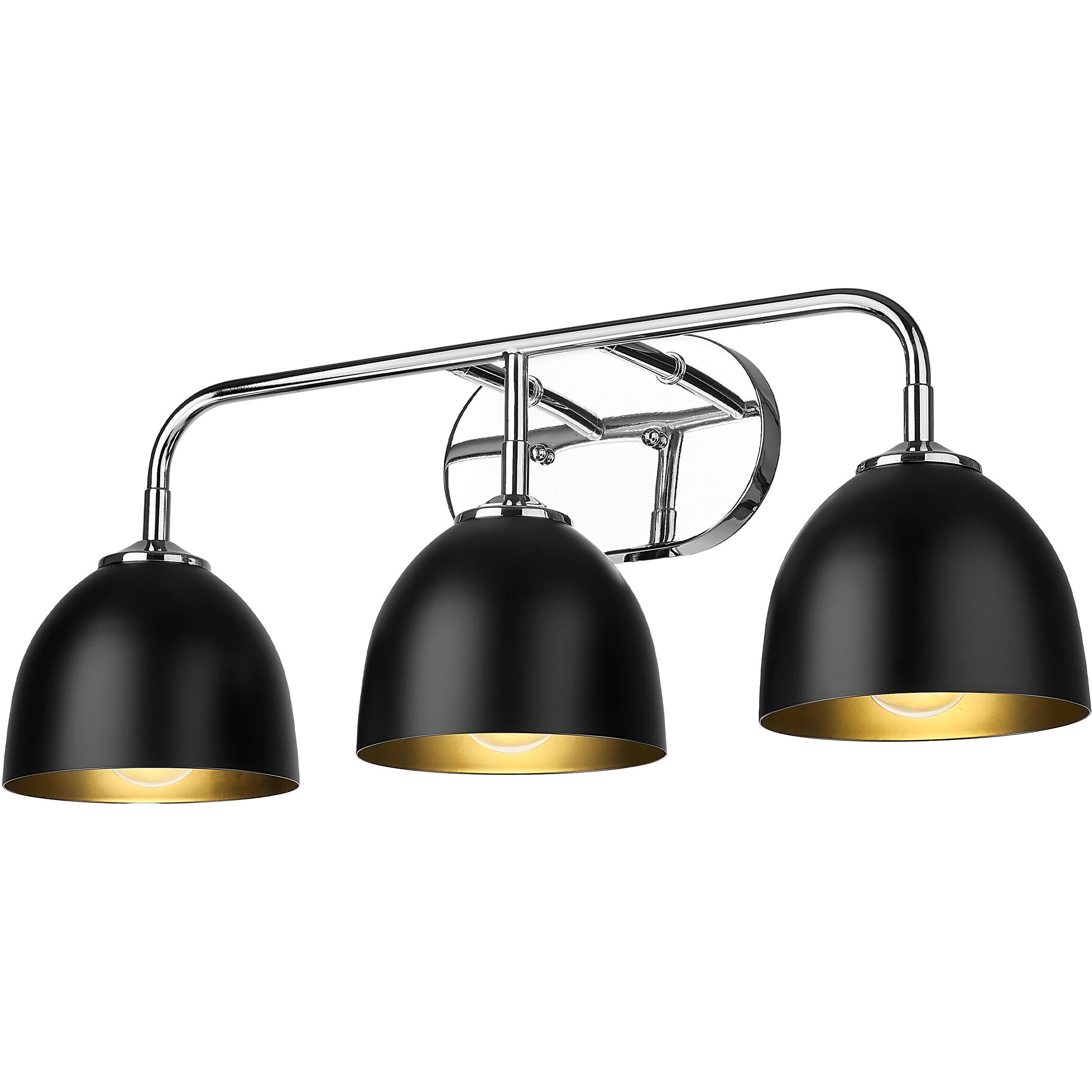 Yep Zoey Vanity Wall Light in Chrome, Matte Black