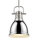 Duncan 1 Light 8.88 inch Pendant