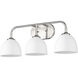 Yep Zoey Vanity Wall Light in Pewter, Matte White
