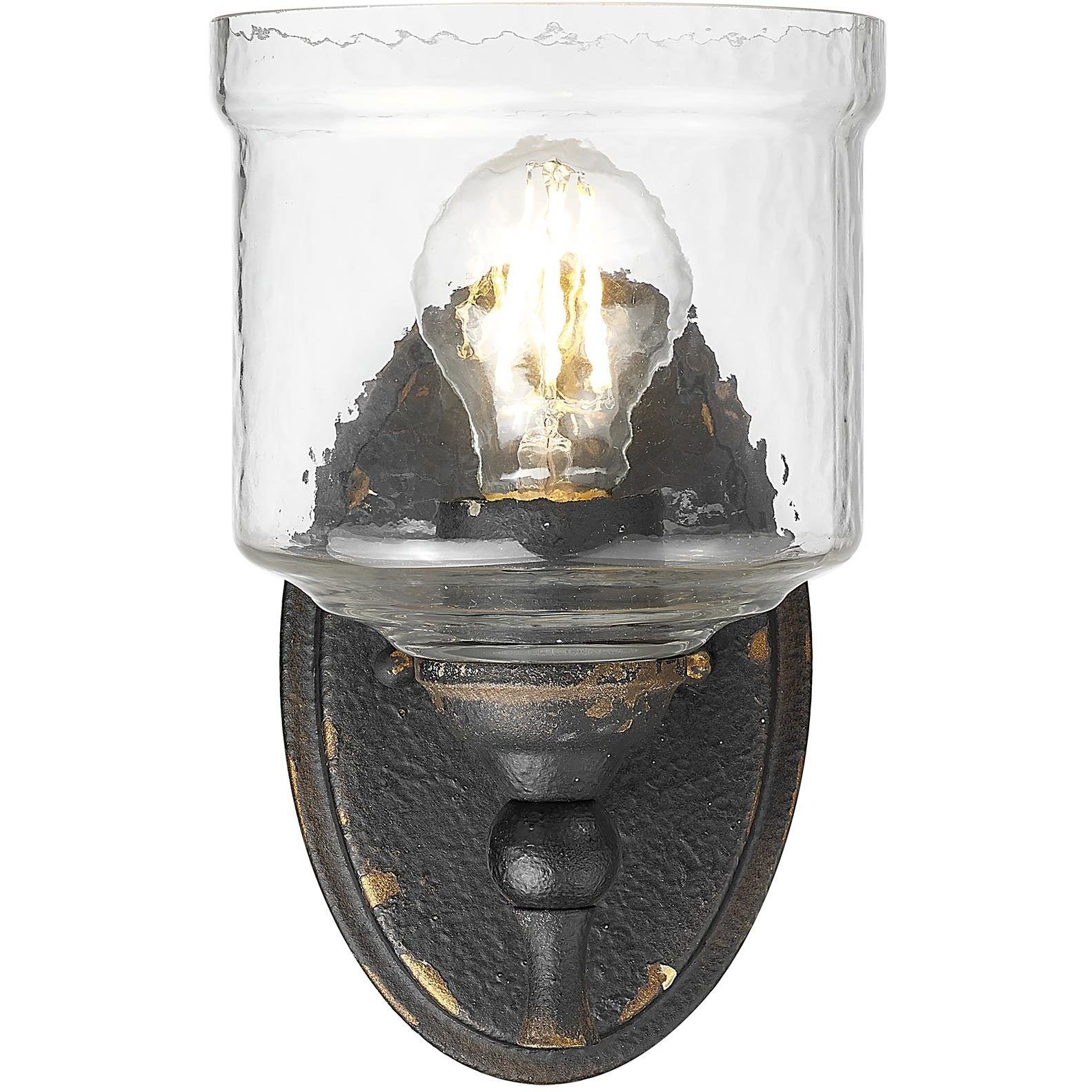 Keating 1 Light 5.88 inch Antique Black Iron Wall Sconce Wall Light