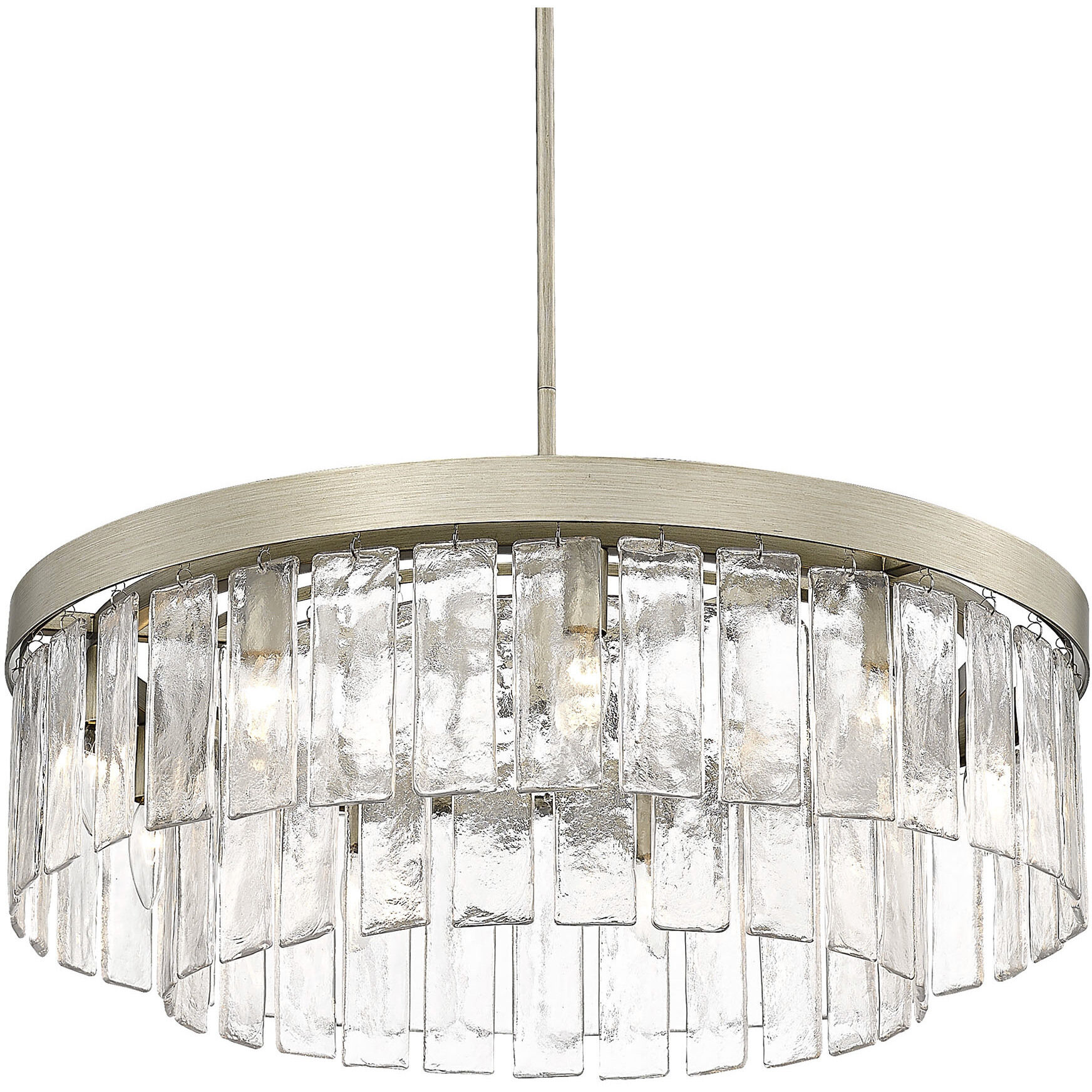 Ciara 9 Light 27 inch White Gold Chandelier Ceiling Light