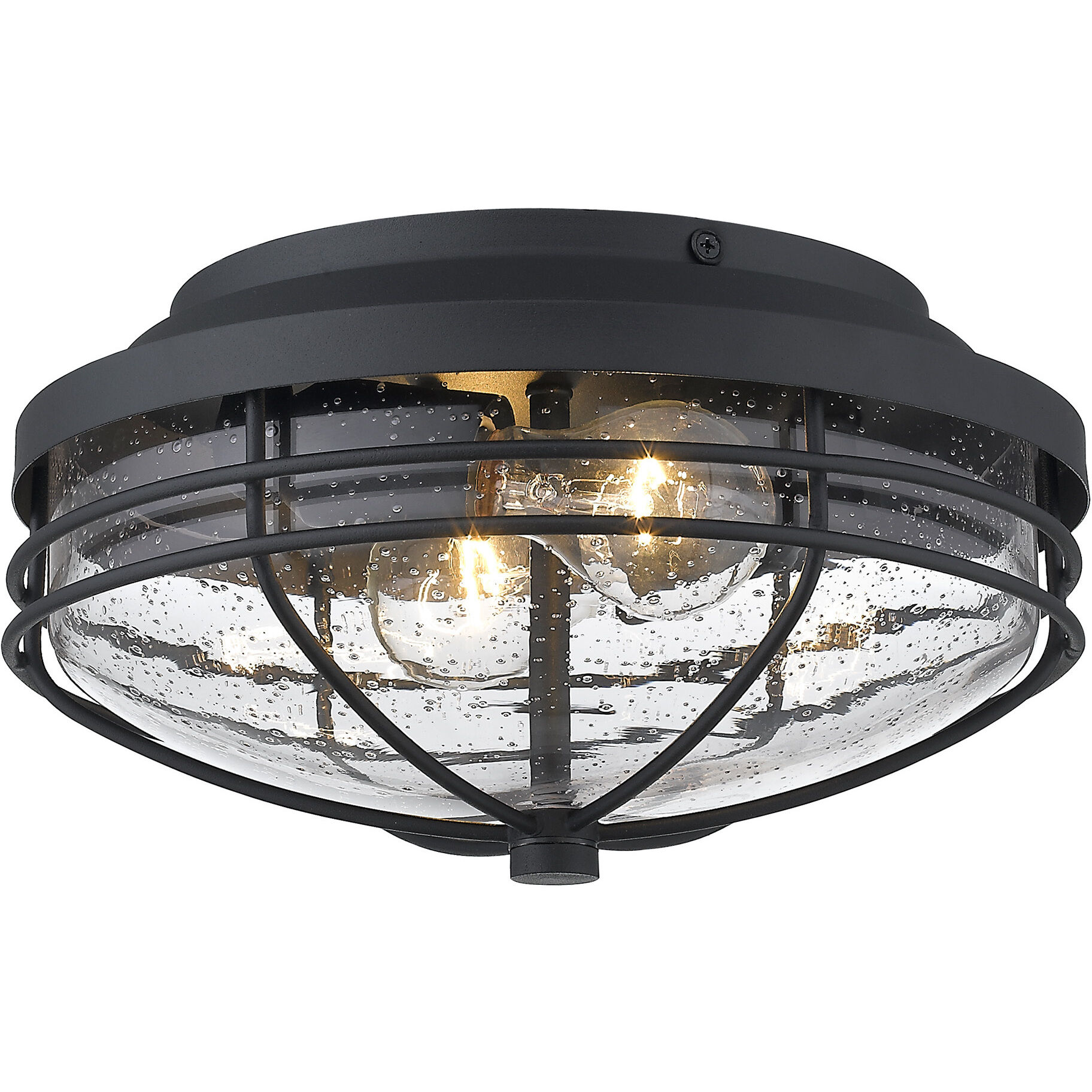 Seaport 2 Light 6.38 inch Natural Black Outdoor Ceiling