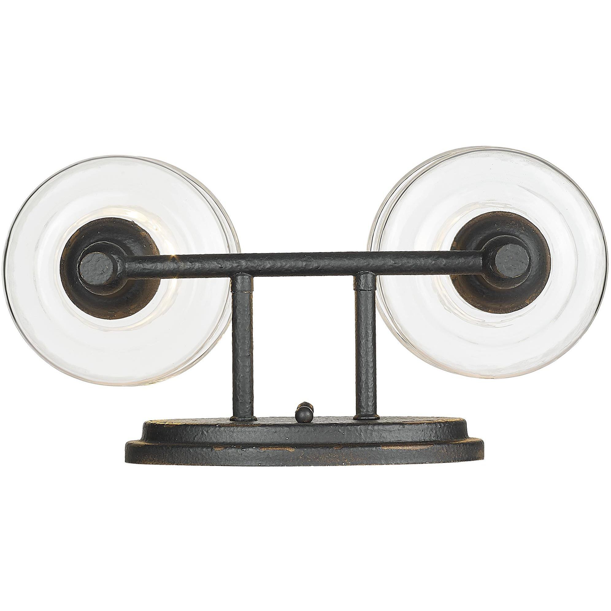 Keating Vanity Wall Light in Antique Black Iron