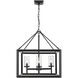 Smyth 21 inch 60.00 watt Matte Black Chandelier Ceiling Light in Clear Glass