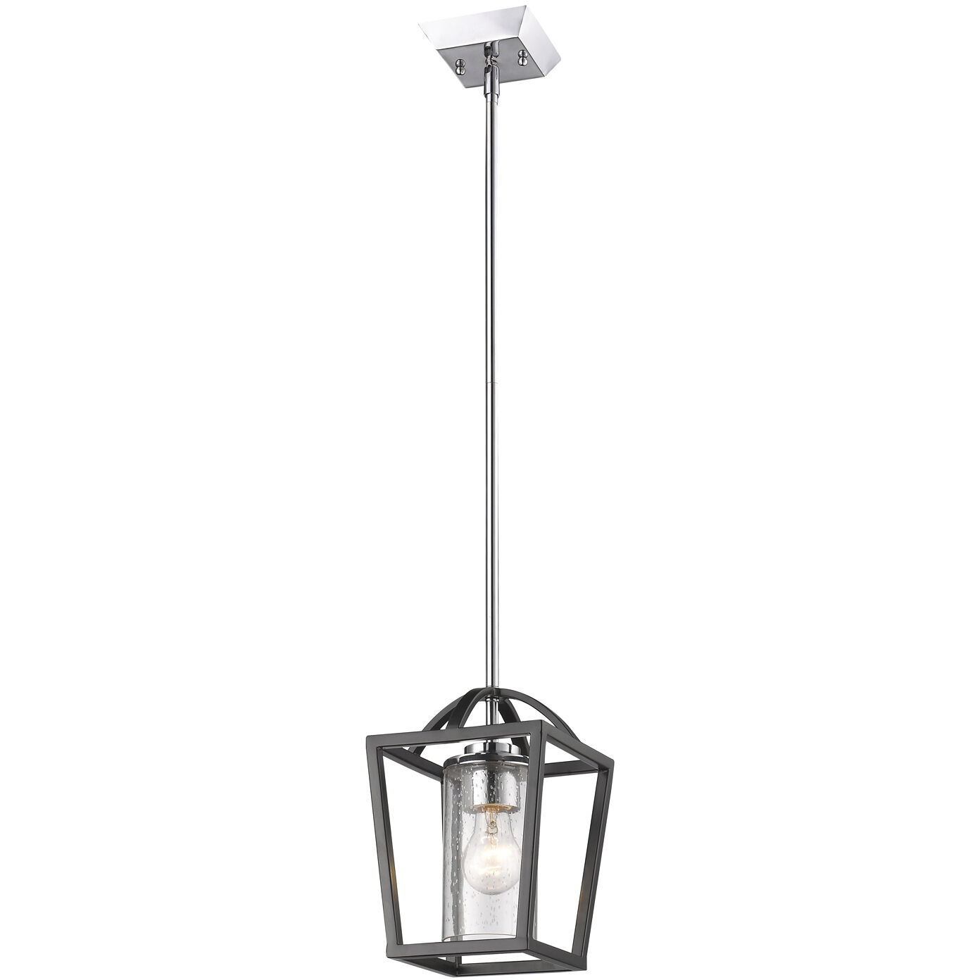 Mercer Pendant Ceiling Light in Matte Black/Chrome