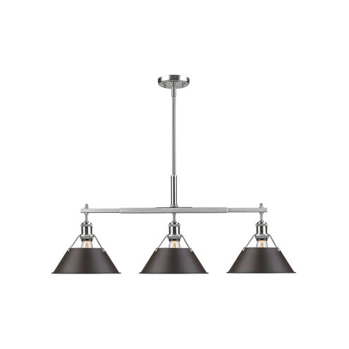 Orwell 1 Light 36 inch Pewter Kitchen Island Light Ceiling Light in Rubbed Bronze
