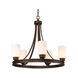 Hidalgo 5 Light 28 inch Sovereign Bronze Chandelier Ceiling Light in Opal Glass